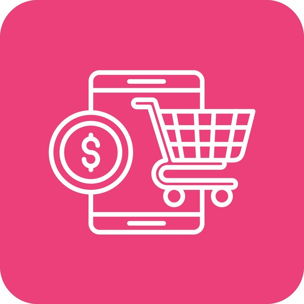 Imagen vectorial de íconos de comercio electrónico Se puede utilizar para el comercio electrónico de moda