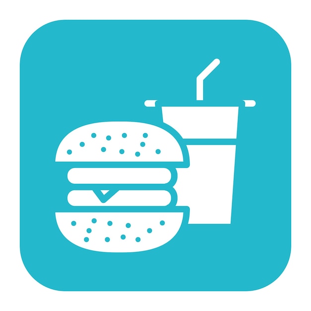 Imagen vectorial de iconos de comida chatarra Se puede usar para estilos de vida