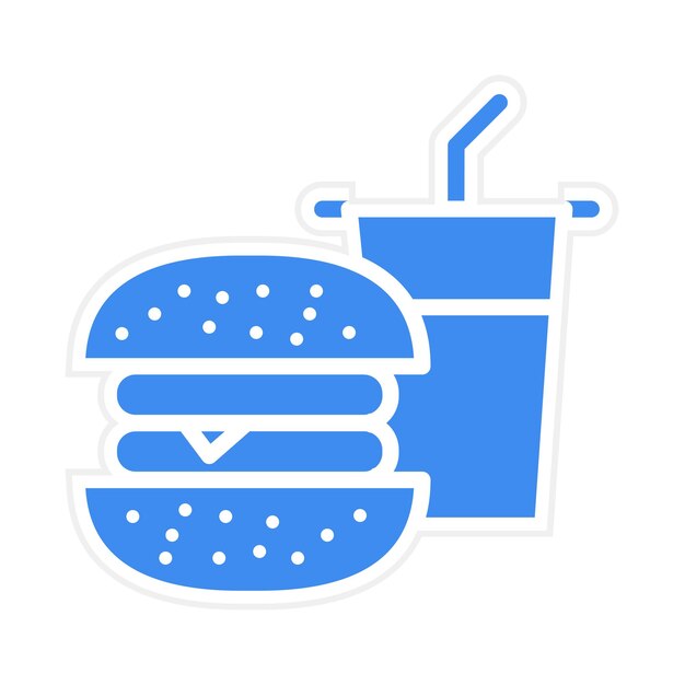 Imagen vectorial de iconos de comida chatarra Se puede usar para estilos de vida
