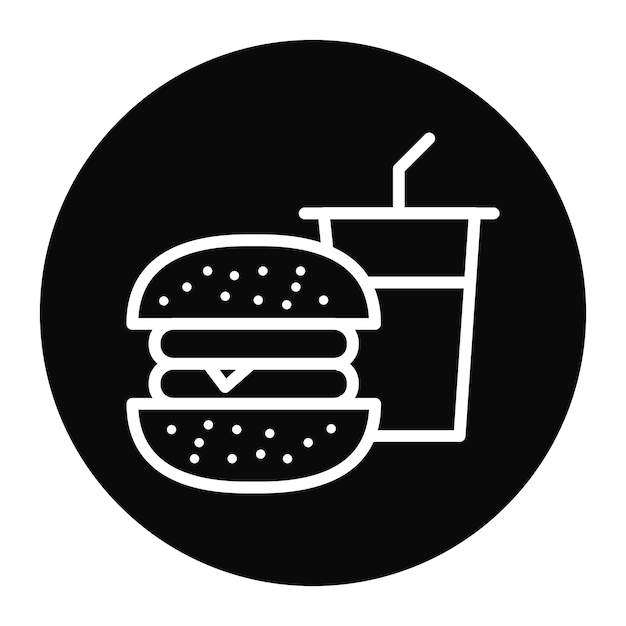 Imagen vectorial de iconos de comida chatarra Se puede usar para estilos de vida