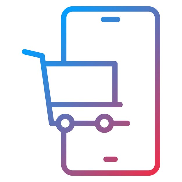 Imagen vectorial de iconos de compras en línea Se puede usar para Generation Gap