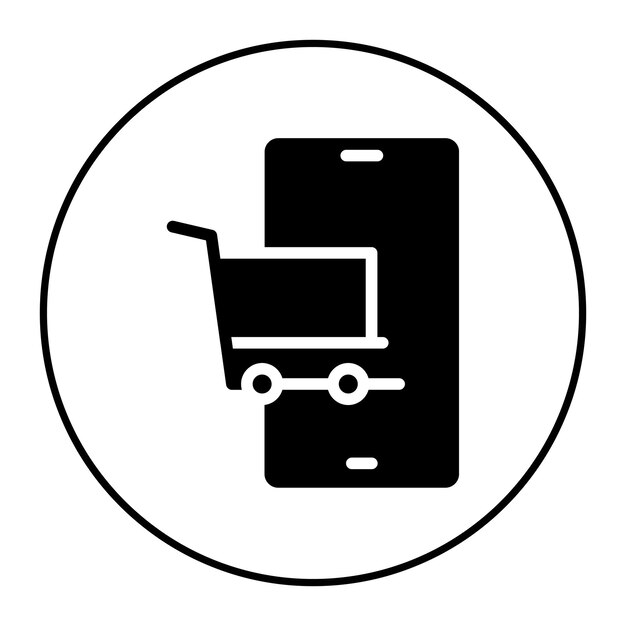 Imagen vectorial de iconos de compras en línea Se puede usar para Generation Gap