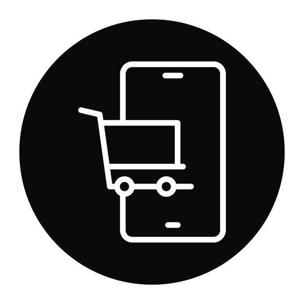 Imagen vectorial de iconos de compras en línea Se puede usar para Generation Gap