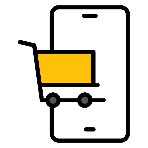 Imagen vectorial de iconos de compras en línea Se puede usar para Generation Gap