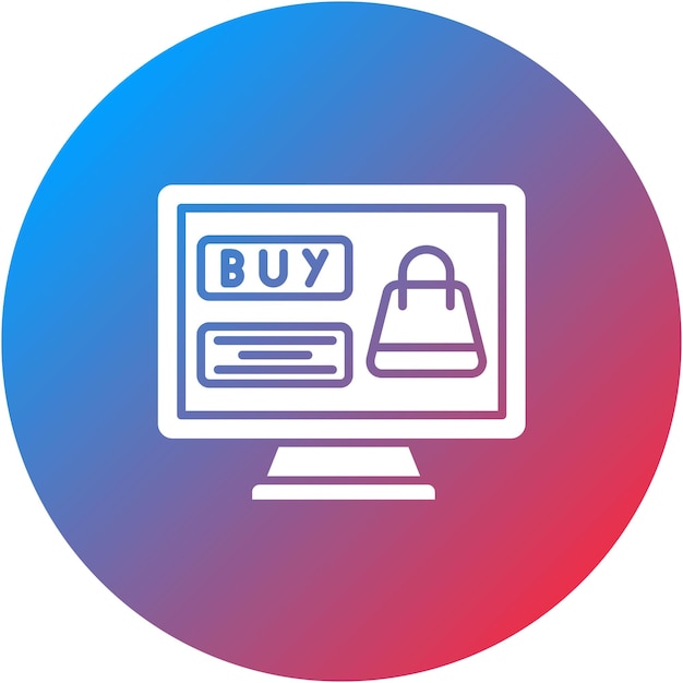 Imagen vectorial de íconos de compras en línea Se puede usar para Untact World