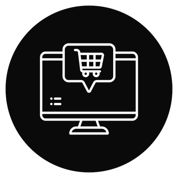 Imagen vectorial de íconos de compras en línea Se puede utilizar para el envío