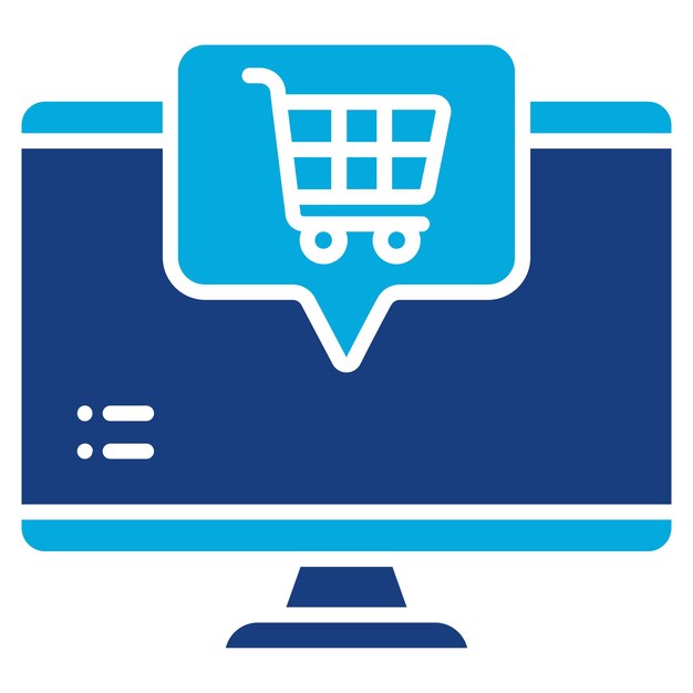 Imagen vectorial de íconos de compras en línea Se puede utilizar para el envío