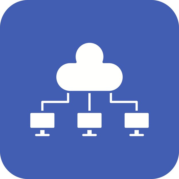 Imagen vectorial de íconos de computación en la nube Se puede utilizar para alojamiento web