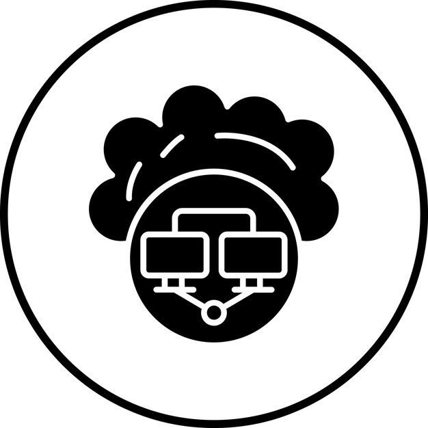 Imagen vectorial de íconos de computación en la nube Se puede utilizar para alojamiento web