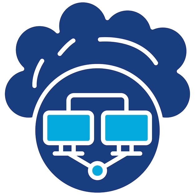 Imagen vectorial de íconos de computación en la nube Se puede utilizar para alojamiento web