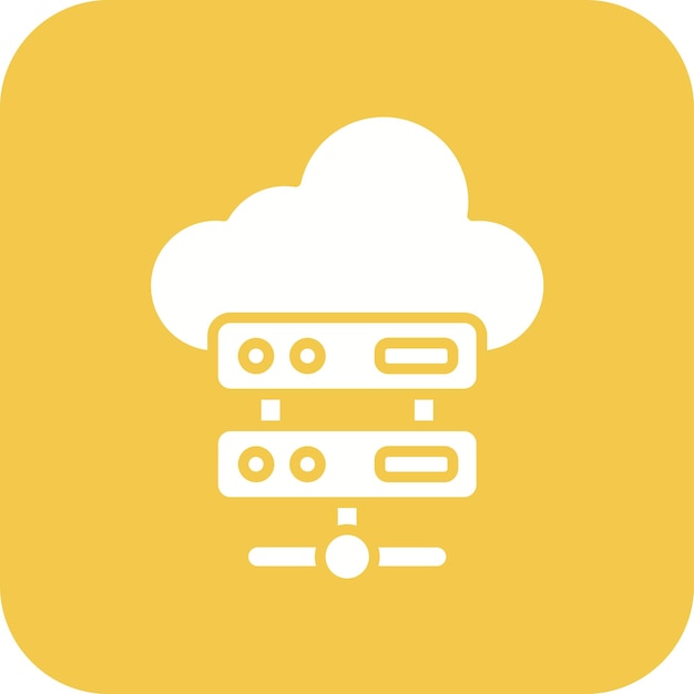 Imagen vectorial de íconos de computación en la nube Se puede utilizar para el análisis de datos