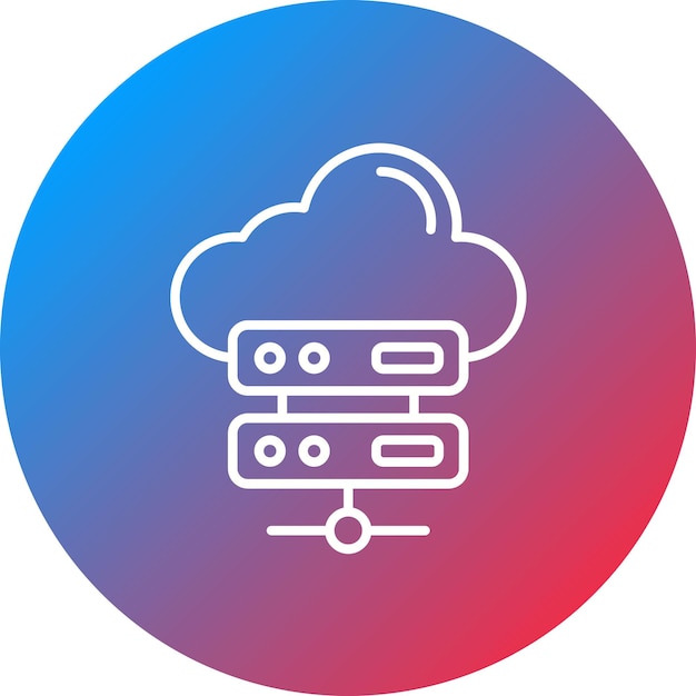 Imagen vectorial de íconos de computación en la nube Se puede utilizar para el análisis de datos
