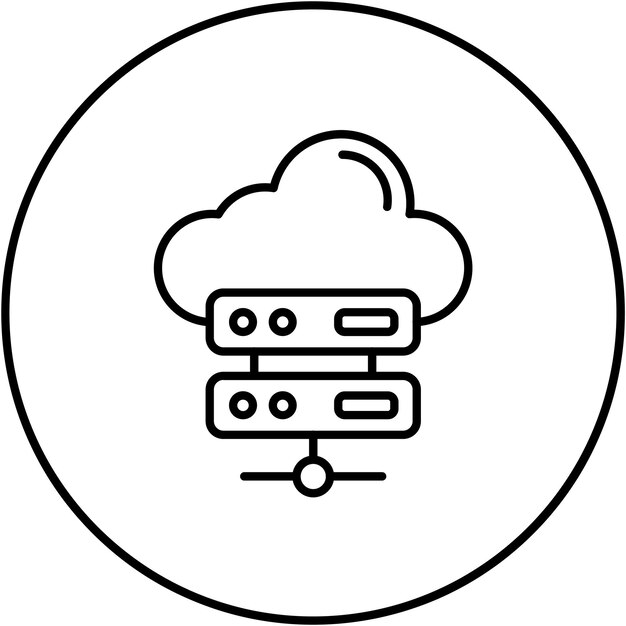 Imagen vectorial de íconos de computación en la nube Se puede utilizar para el análisis de datos