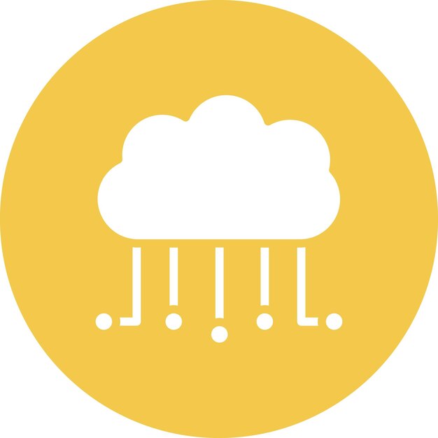 Imagen vectorial de íconos de computación en la nube Se puede utilizar para la Disrupción Digital