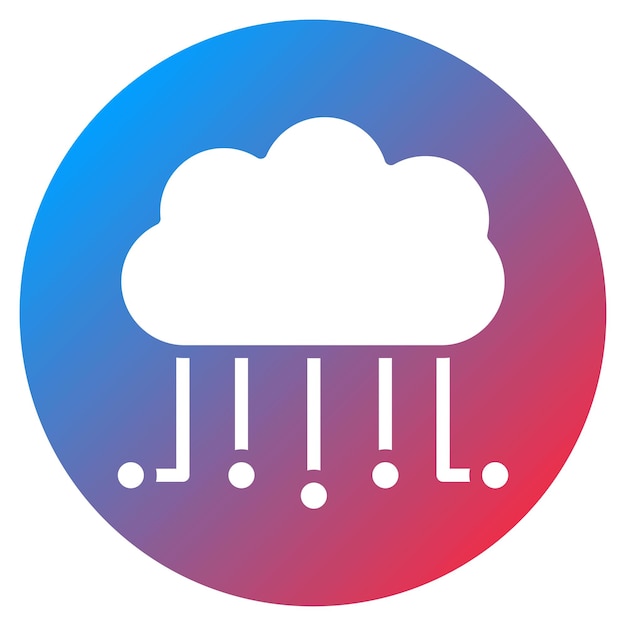 Imagen vectorial de íconos de computación en la nube Se puede utilizar para la Disrupción Digital