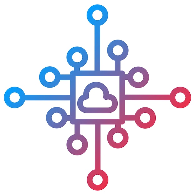 Imagen vectorial de íconos de computación en la nube Puede utilizarse para la industria