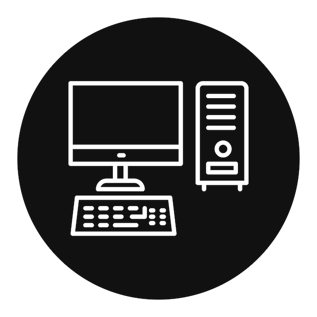 Imagen vectorial de íconos de computadora Se puede utilizar para circuitos eléctricos