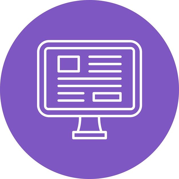Imagen vectorial de íconos de computadora Se puede utilizar para noticias y medios de comunicación