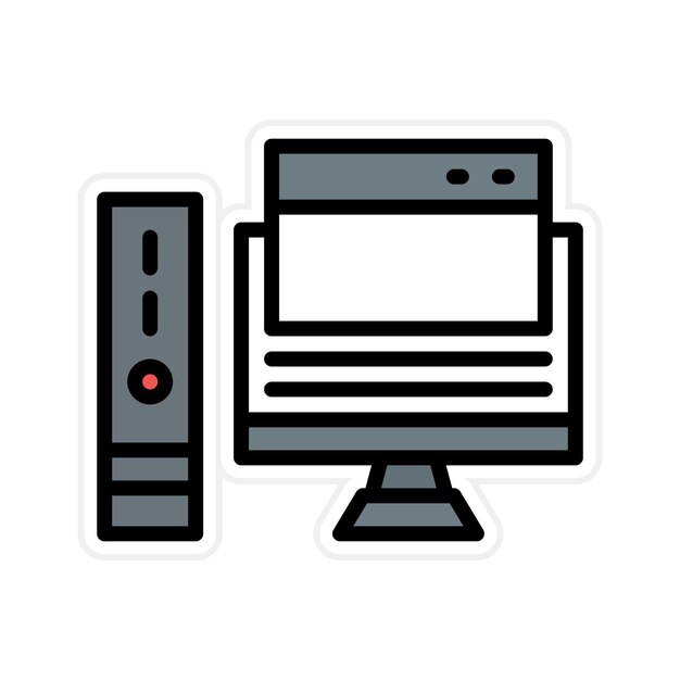 Imagen vectorial de íconos de computadora de Windows Se puede utilizar para el espacio de coworking