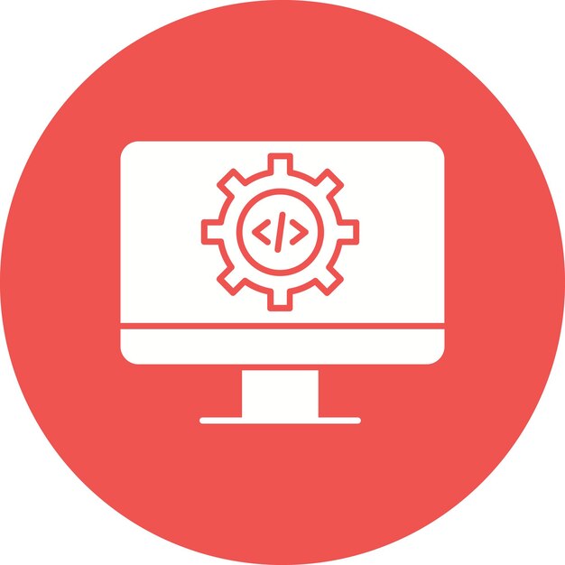 Vector imagen vectorial de iconos de configuración de código se puede usar para alojamiento web