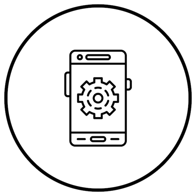 Imagen vectorial de iconos de configuraciones Se puede utilizar para el desarrollo de aplicaciones móviles