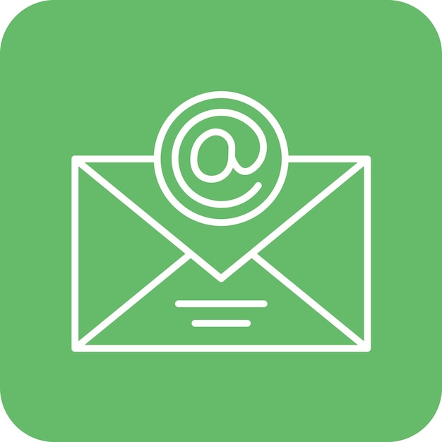 Imagen vectorial de íconos de correo electrónico Se puede utilizar para Comunicación y Medios