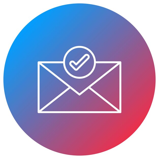 Imagen vectorial de íconos de correo electrónico Puede utilizarse para Office