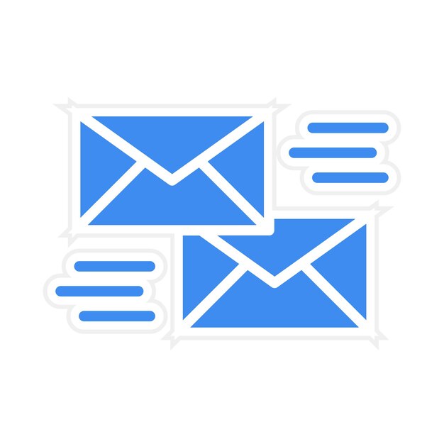 Imagen vectorial de íconos de correo masivo Se puede utilizar para crowdfunding