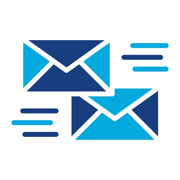 Imagen vectorial de íconos de correo masivo Se puede utilizar para crowdfunding