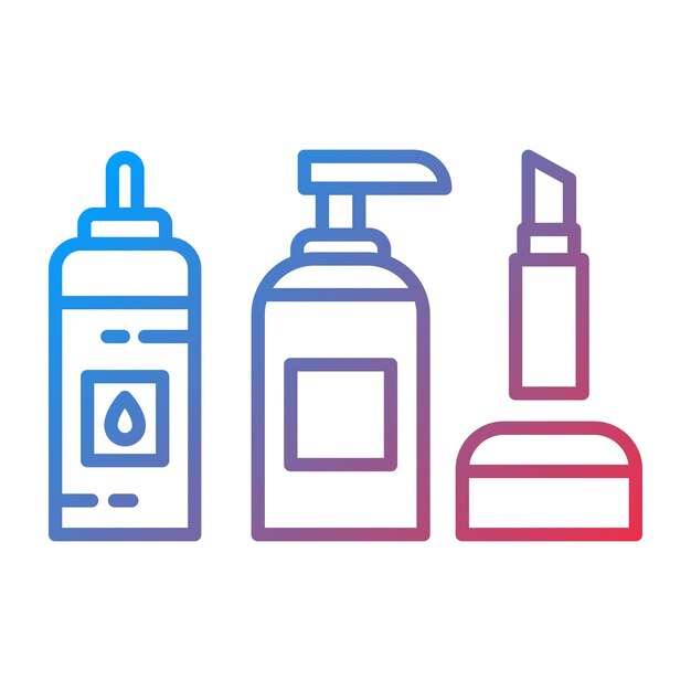 Imagen vectorial de iconos de cosméticos Se puede usar para Mall