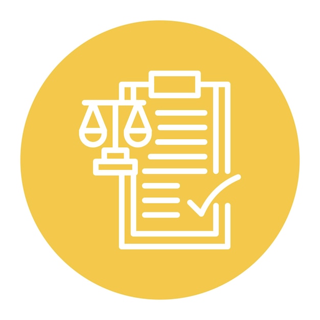 Imagen vectorial de íconos de cumplimiento legal Se puede utilizar para servicios legales