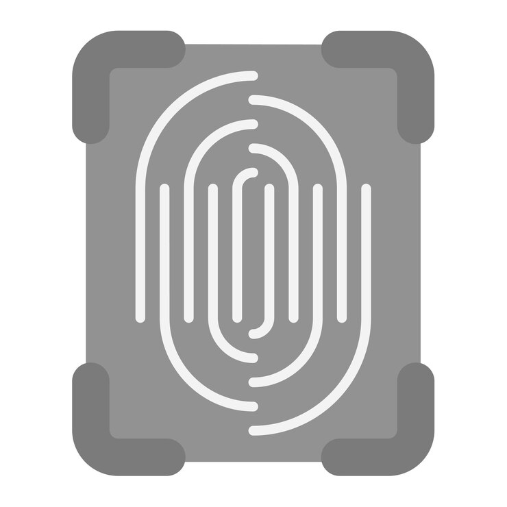 Vector imagen vectorial de íconos de datos dactiloscópicos puede utilizarse para el rgpd