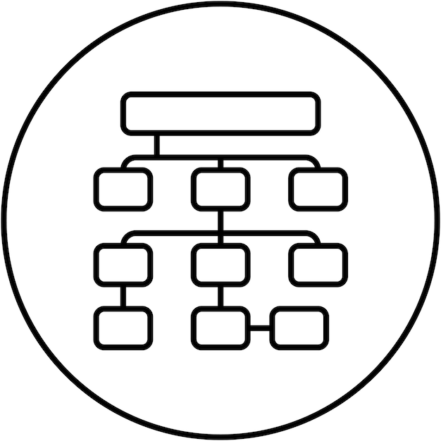 Imagen vectorial de íconos de datos estructurados Se puede utilizar para Big Data