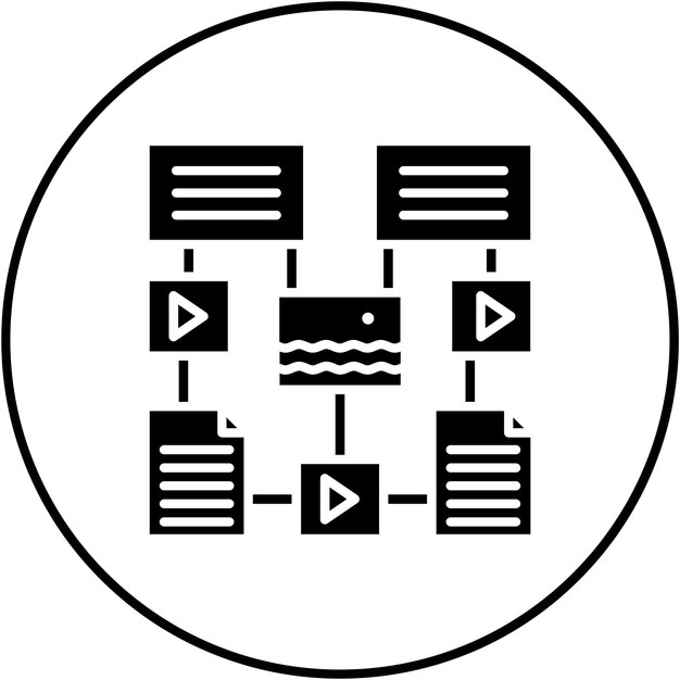 Imagen vectorial de íconos de datos estructurados Se puede utilizar para Big Data