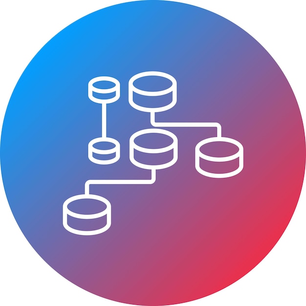 Imagen vectorial de íconos de datos no estructurados Puede utilizarse para el análisis de datos