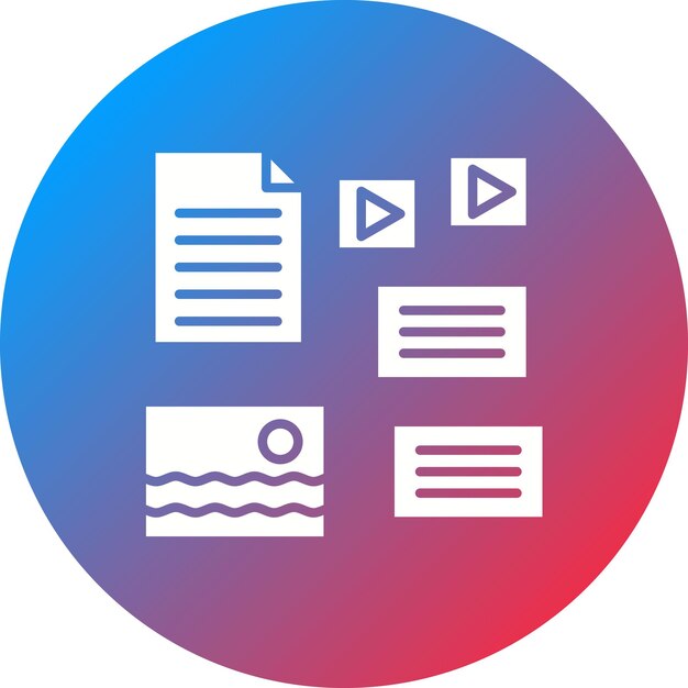 Imagen vectorial de íconos de datos no estructurados Puede utilizarse para Big Data