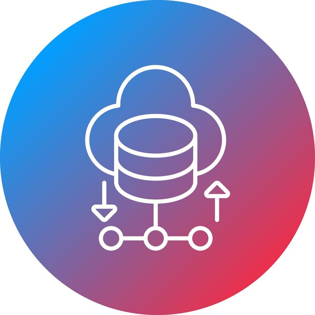 Imagen vectorial de íconos de datos en la nube Puede utilizarse para el RGPD