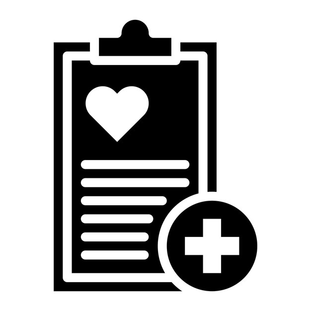 Imagen vectorial de iconos de datos relativos a la salud Puede utilizarse para el cumplimiento y la regulación