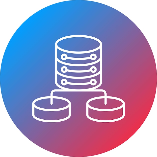 Imagen vectorial de íconos de datos semiestructurados Se puede utilizar para Big Data