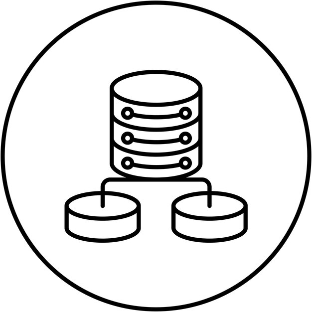 Imagen vectorial de íconos de datos semiestructurados Se puede utilizar para Big Data