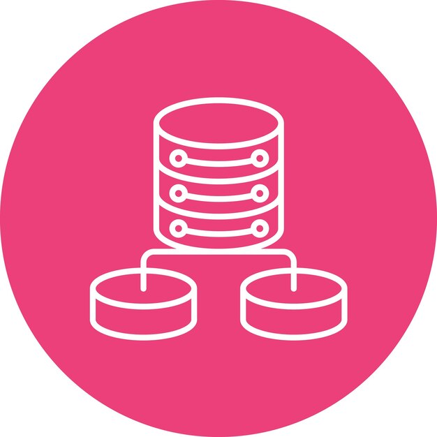 Imagen vectorial de íconos de datos semiestructurados Se puede utilizar para Big Data