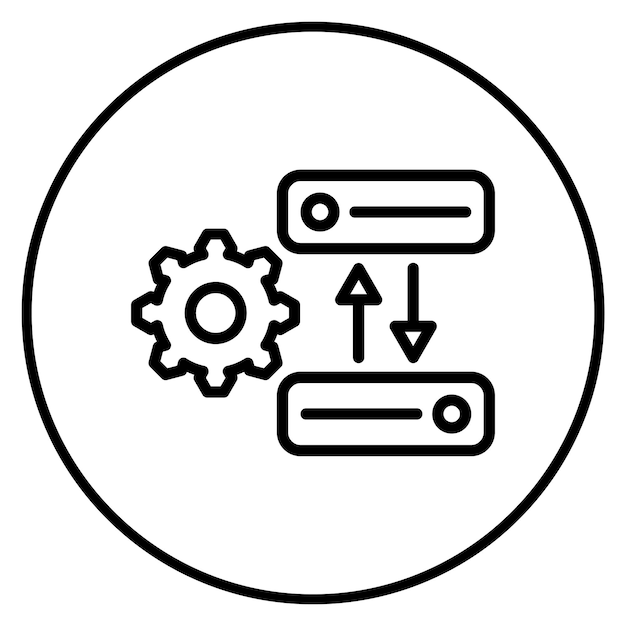 Imagen vectorial de íconos de datos simulados Se puede utilizar para pruebas de software