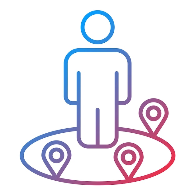 Imagen vectorial de iconos de destinos cercanos Se puede usar para mapa y navegación