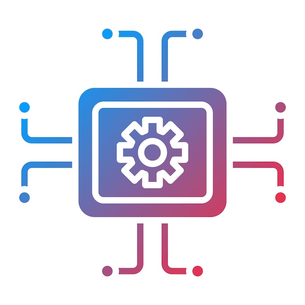 Imagen vectorial de íconos de dispositivos incrustados Se puede utilizar para Internet de las Cosas