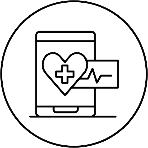 Imagen vectorial de iconos de dispositivos médicos Se puede utilizar para el comercio electrónico médico