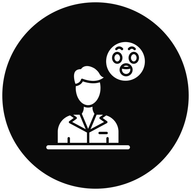 Imagen vectorial de íconos divertida puede usarse para la inteligencia emocional