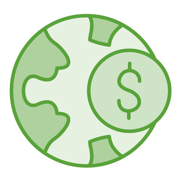 Imagen vectorial de íconos de divisas globales se puede usar para negocios y oficinas