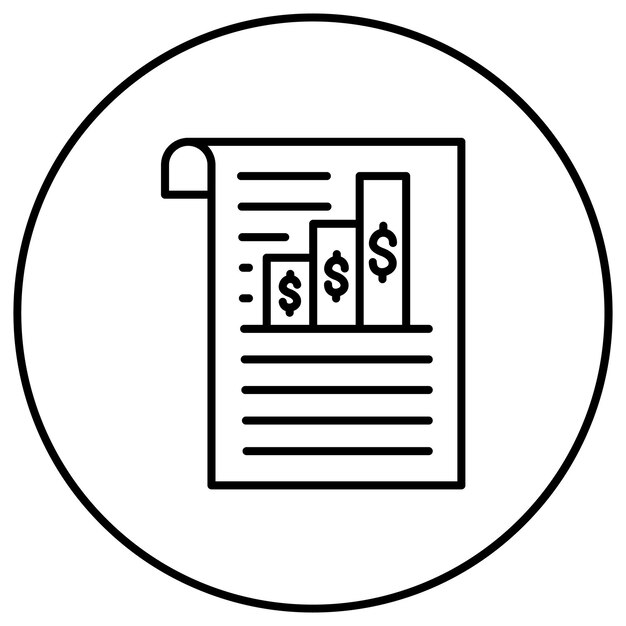 Imagen vectorial de íconos de documentos comerciales Se puede utilizar para negocios y oficinas
