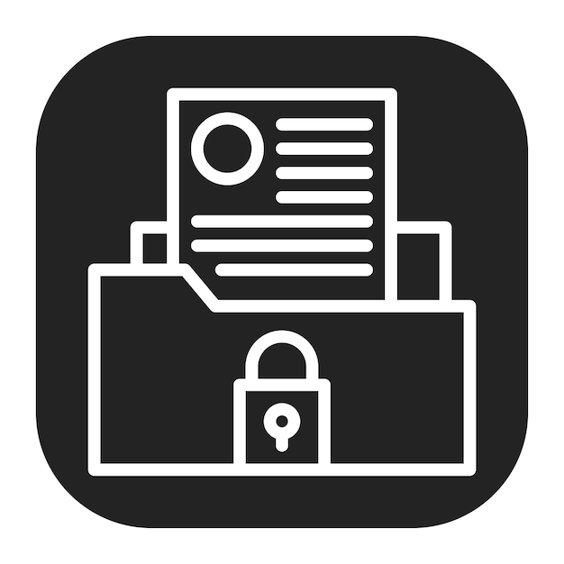 Imagen vectorial de íconos de documentos confidenciales Puede utilizarse para la compilación y regulación
