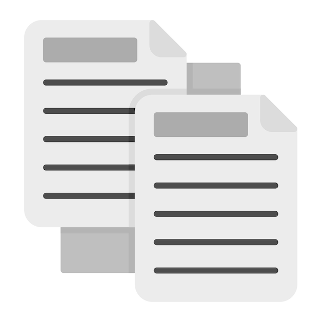 Imagen vectorial de íconos de documentos duplicados Se puede utilizar para el marketing en línea